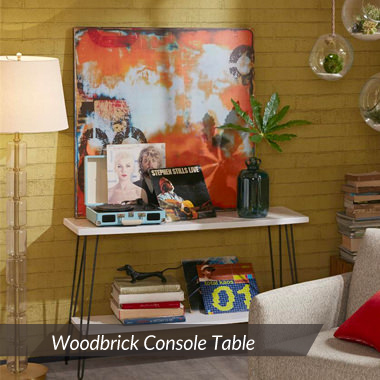 002 Woodbrick Console Table