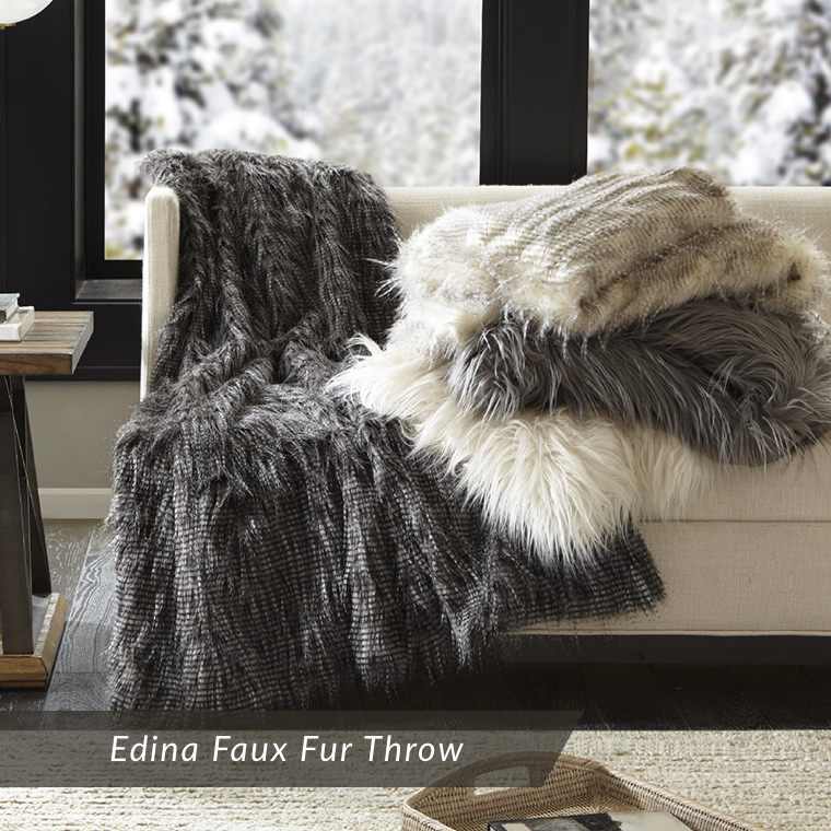 Edina Faux Fur Throw